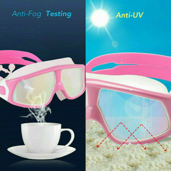 Barns anti-dimma simglasögon simbassäng simning Pink