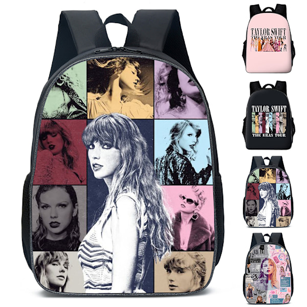 Taylor Swift Sångare Design Barn Flickor Ryggsäck Skola Axelväska Resa Ryggsäck Ny D