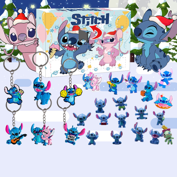 Jul adventskalender Stitch 44ST Figurer 2023 Nedräkning