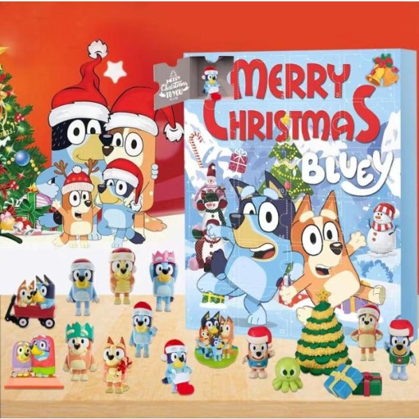 Adventskalender 2023 Jul Adventskalender Barn 24st Bluey Figurer Dockor B