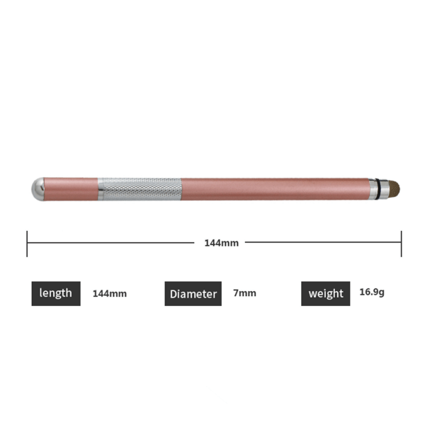 Touch kapacitiv Stylus Pen 2 i 1 Disc & Fiber Tip Precision bule