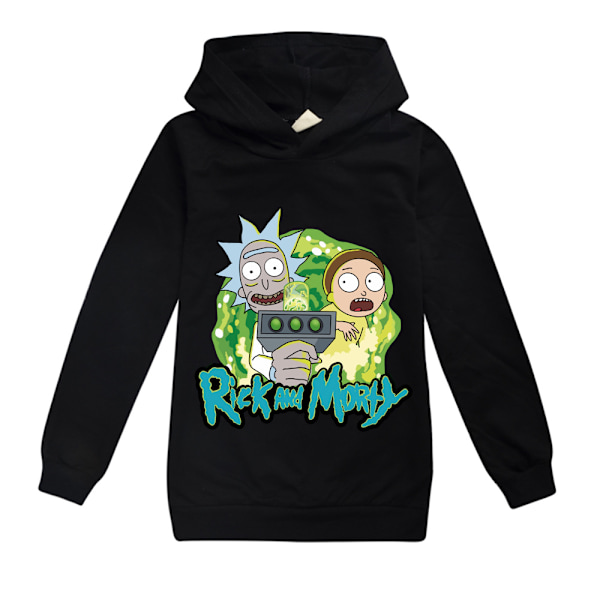 Kid Rick and Morty Hoodie Sweatshirt Långärmad Jumper Pullover 150cm
