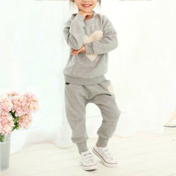 Sportkläder för barn _ casual _ byxor Grey 3-4Years