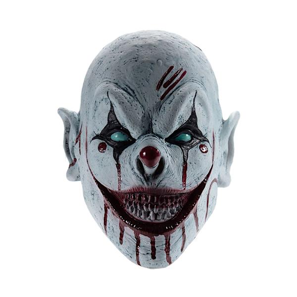 Läskig Halloween-mask, läskigaste clownmask för vuxna, bekväm andningsbar latexmask för Halloween-fester