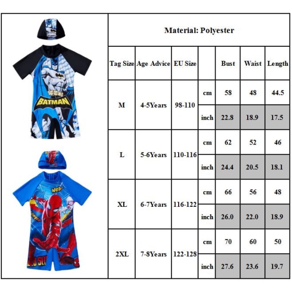 Barn Pojkar En Delad Surf Sol Dräkt Flickor Baddräkt & Mössa Strand C 2XL