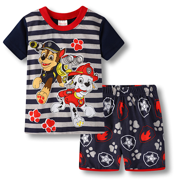 PAW Patrol Pojkar Pyjamas Barn Pojkar Flickor 2-dels Set Kortärmad Tryck Toppar + Shorts Tryckta Kläder Pyjamas & Vardagskläder Barnpresent #1 95cm