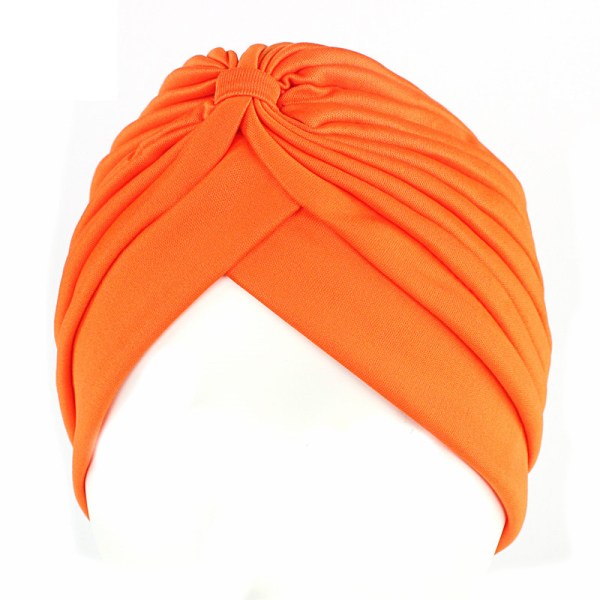 Kvinnor Plisserad Turban Knot Twist Cap Huvudband Headwrap Hijab Hat 9