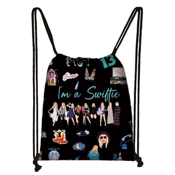 Taylor Swift dragsnöre ryggsäck PE sport simskole reseväska ryggsäck fans present #2 32x38cm