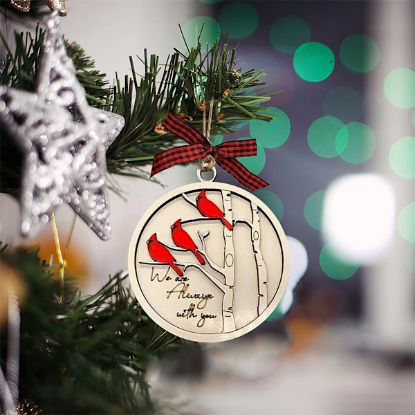 Julgran Hängande Röd Fågel Prydnader Heminredning Barn Present D