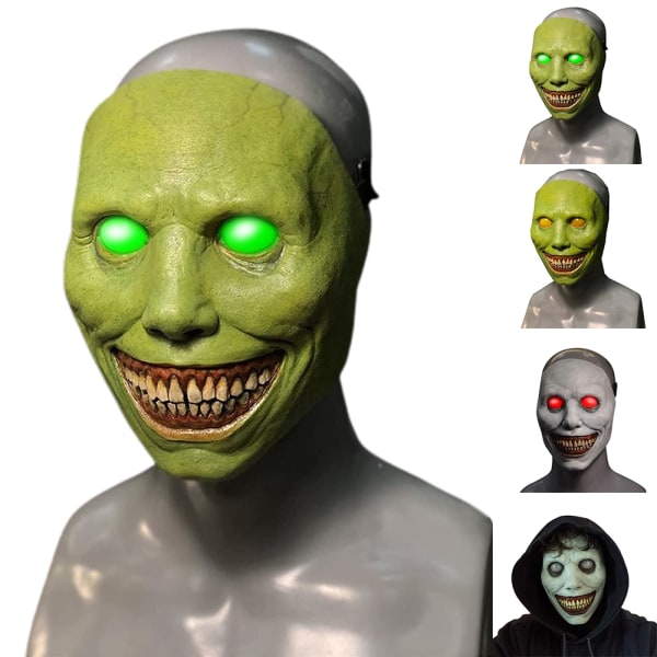 Halloween Terror Exorcist Mask Party Fancy Cosplay Kostym Green Glow