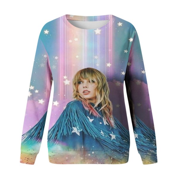 Kvinnor Taylor Swift Hoodie Fashion Sweatshirt Casual Långärmad A XL