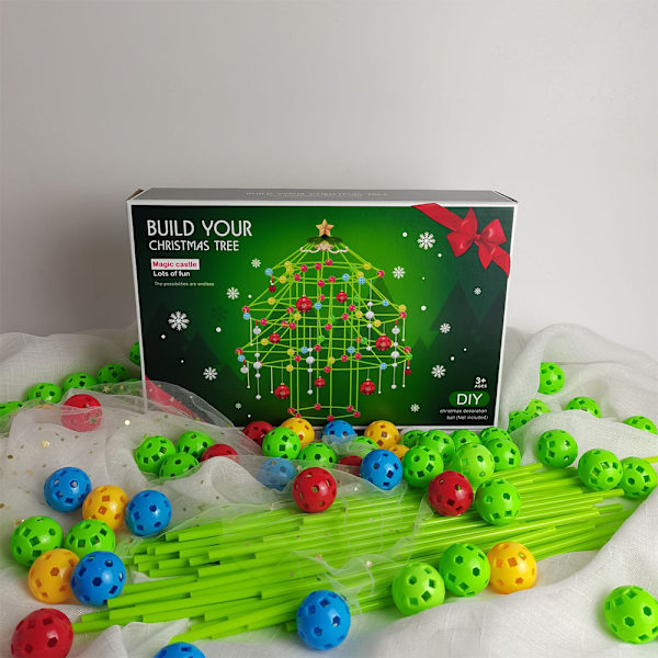 Barn Byggsats DIY Julgran Tillverkning Set Leksak Spel Present