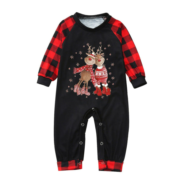 Julfamilj Matchande Julnattkläder Pyjamas PJs Set Festlig Baby 12M