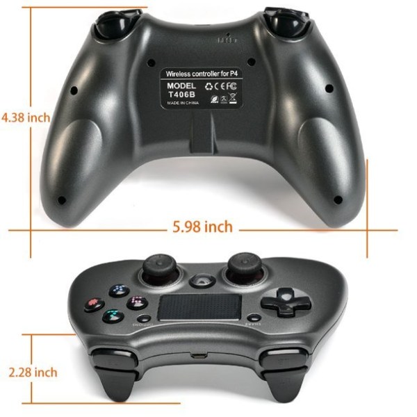 Trådlös spelkontroll PS4 Bluetooth Gamepad med pekpanel black