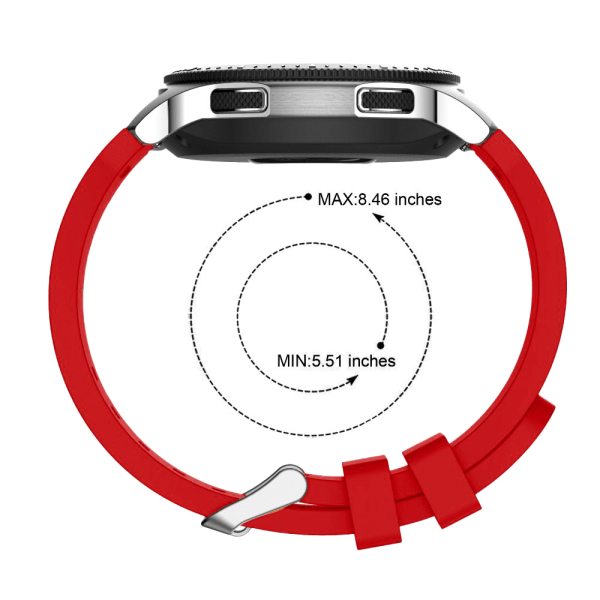 Armband till Samsung Galaxy Watch 3 Strap Watch Ring 46 mm red