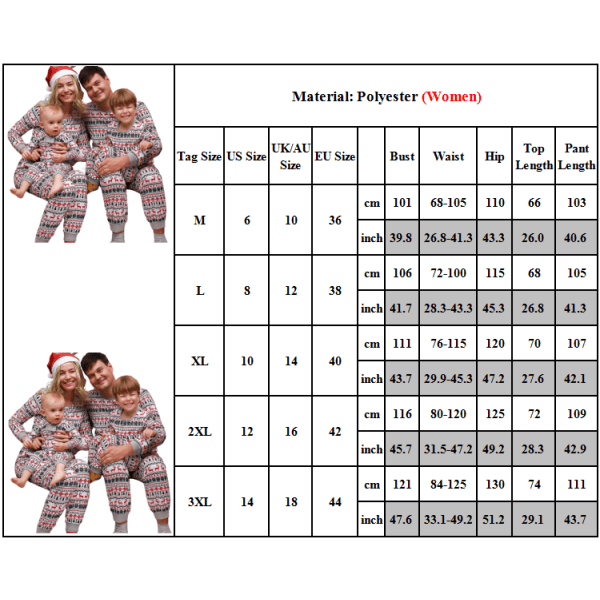 Jul långärmad overall inomhusfest förälder-barn pyjamas baby 12M