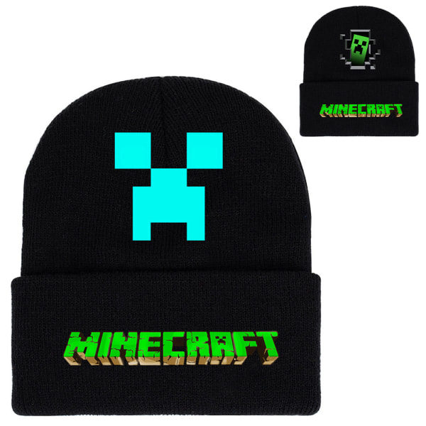 Minecraft Creeper Stickad Mössa för Pojkar Flickor Småbarn Present A