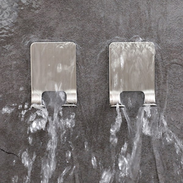 2-pack rakhyvelhållare för dusch Krokar i rostfritt stål silver 2pcs