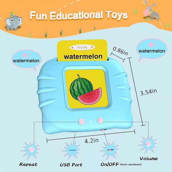 Learning Toys Toddler Flash Cards 2-4: 384 vanliga ord pink