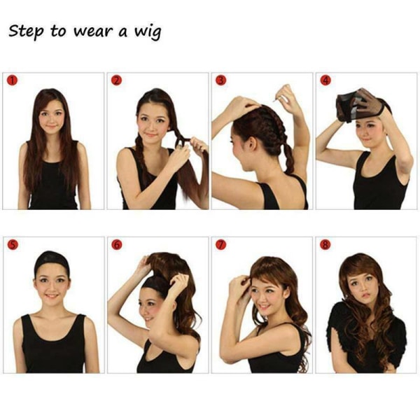 Kvinnors långa lockiga våg peruk hår cosplay kostym fest hel peruk Gradient