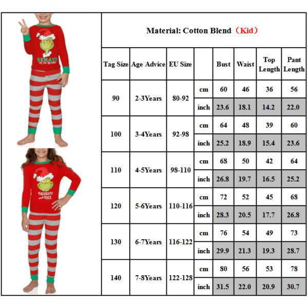 Jul Familj Förälder-barn Kostym Hem Tvådelad Pyjamas Set girl 100cm 0ba7 |  girl | 100cm | Fyndiq