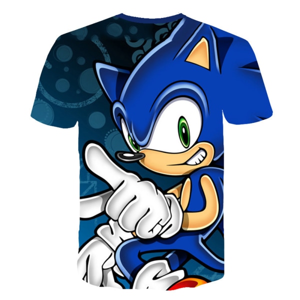 Sonic The Hedgehog Kids Boy Kortärmad T-shirt sommar 3d Print B 130cm
