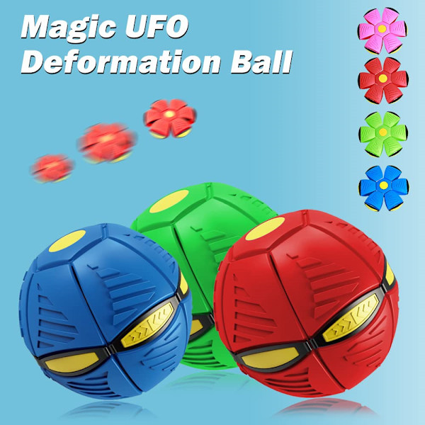 UFO magisk boll bärbar flygande tefat magisk leksak utomhussporter Red