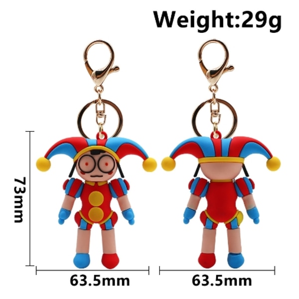 The Amazing Digital Circus Keychain Joker Rabbit Pendant Keyring Bag Decor Gift B