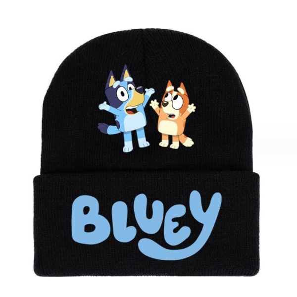 Unisex Bluey Cartoon Stickad Mössa Vintermössa #2