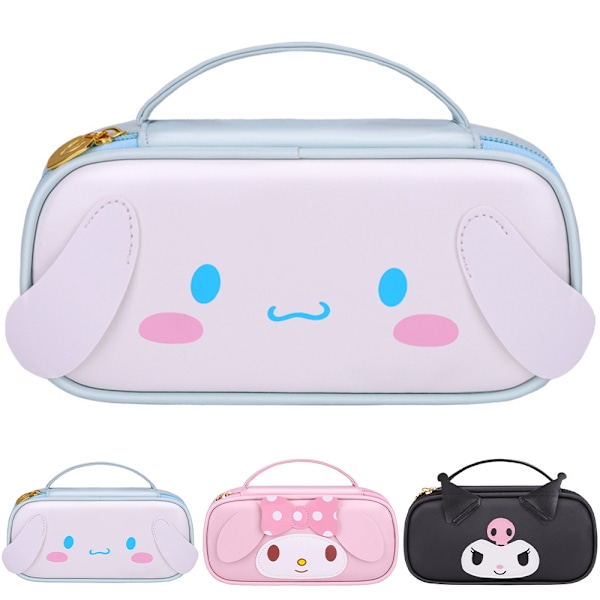 Söt Sanrio pennfodral för flickor Pennfodral för barn med dragkedja, tecknad anime pennfodral för skolan Black