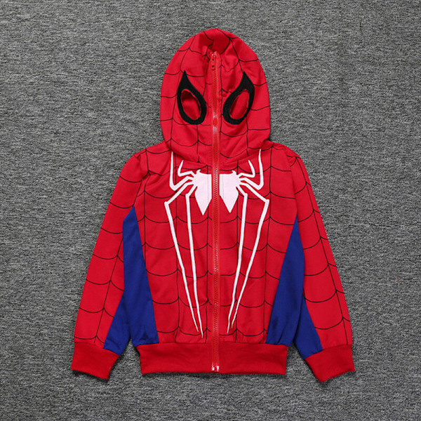 Spiderman Pojkar Barn Joggingdräkt Träningsoverall Sweatshirt Outfit Set bule 140cm