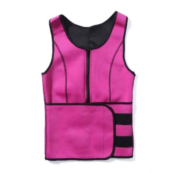 Waist trainer Bastuväst Suit Tank Trimmer Bälte Gym Sport Rose red S