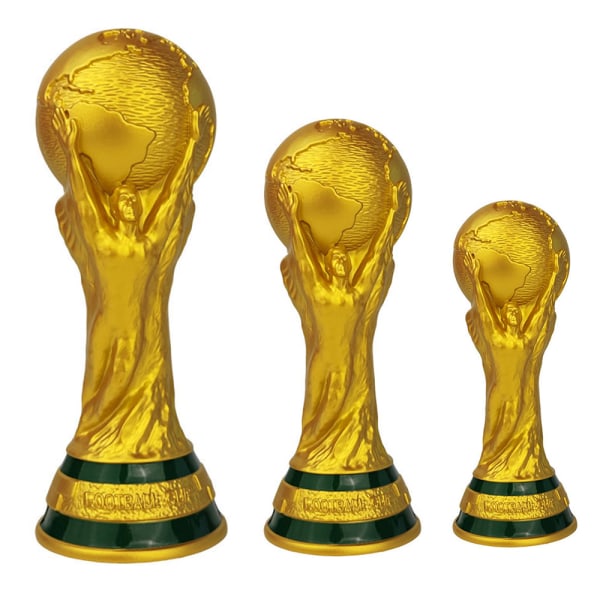 World Cup Trophy replika fotboll samlarobjekt skrivbordsdekor 13cm