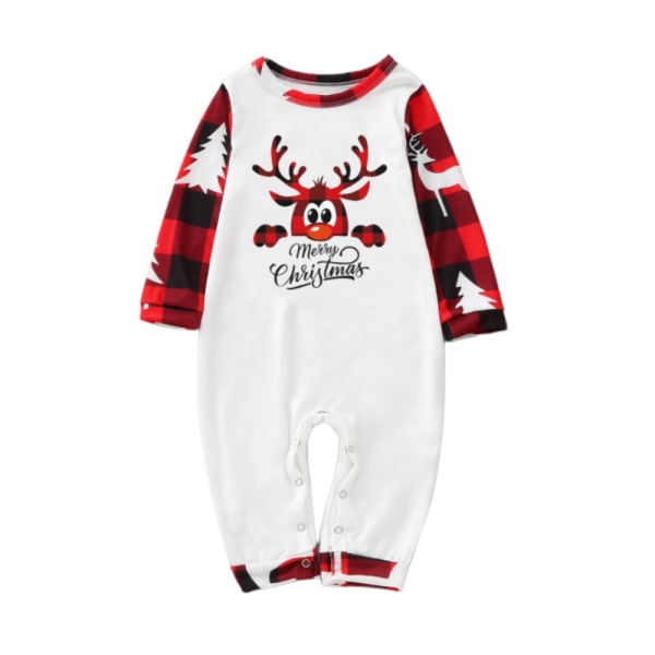 Jul familj matchande pyjamas Print nattkläder nattkläder set Baby 6-9M