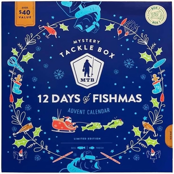 2023 Adventskalender Fiske Jul Nedräkning 12 dagar Set A