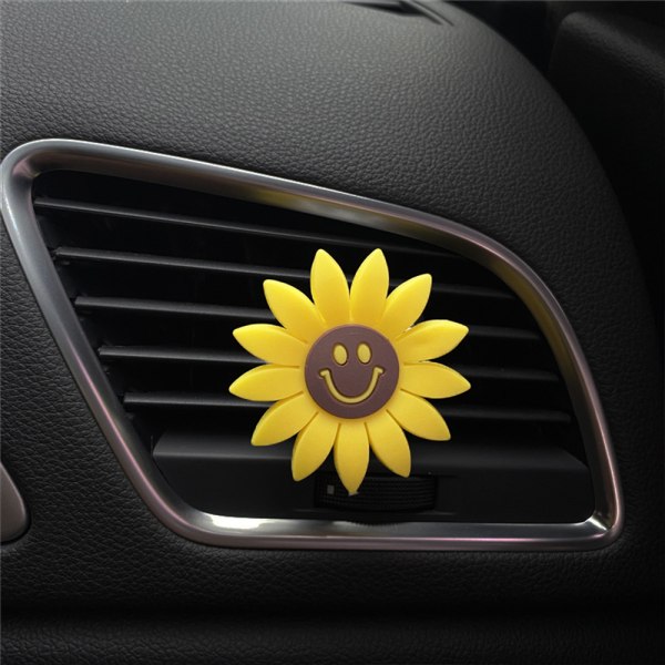 2PC Car Sunflower Air Outlet Doftande parfym Clip Air Freshener 2PCS