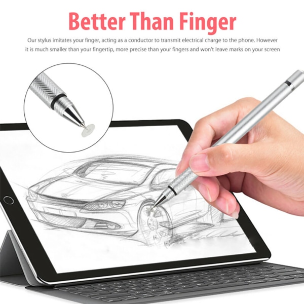 Pekskärm Penna Ritstift för iPad Android Tablet PC silver