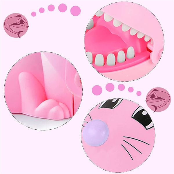 Bitande djurleksak Bitande fingerspel Tandläkarespel Munskämt Pink mouse
