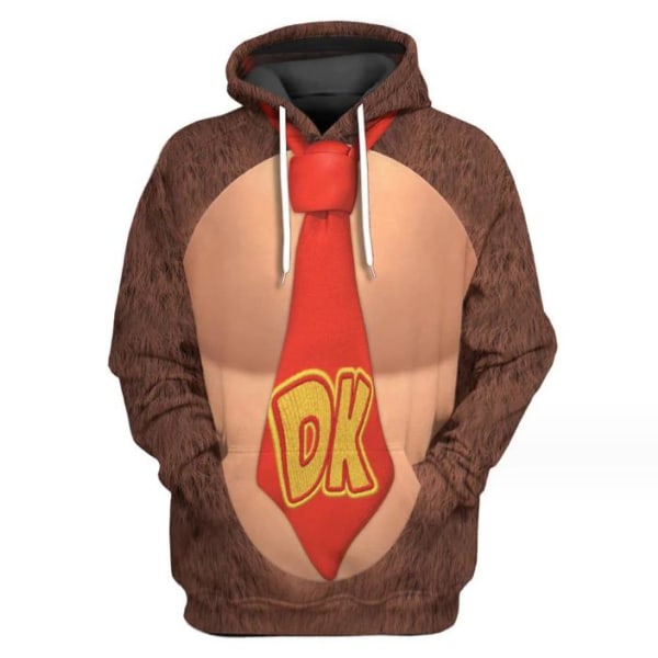 Mario Vuxen Hoodie Sweatshirt Film Rollspel Kläder B 2XL