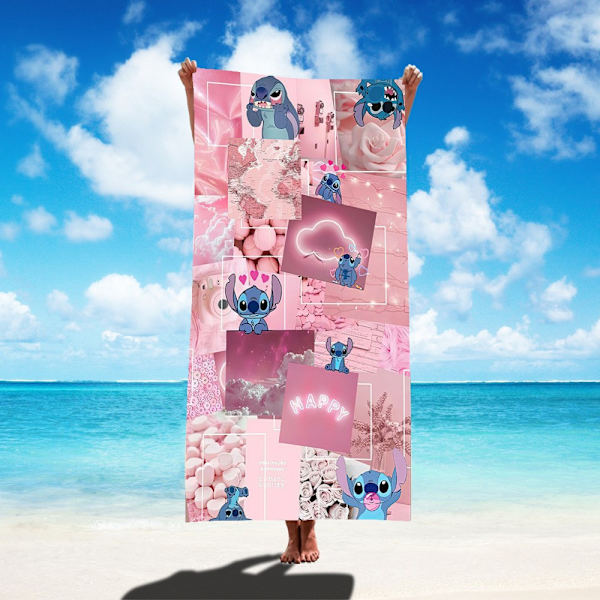 Lilo & Stitch badlakan i mikrofiber för barn och vuxna, 75 x 150 cm B 75*150CM