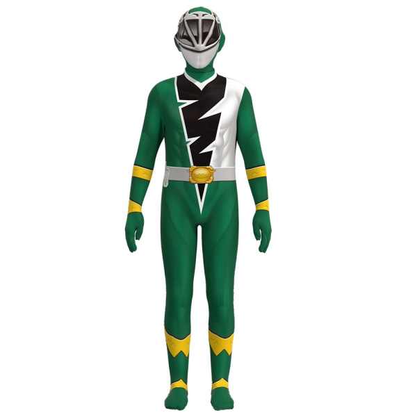 Barnkostym Cosplay Knight Dragon Team Jumpsuit Tights + Mask green 150cm