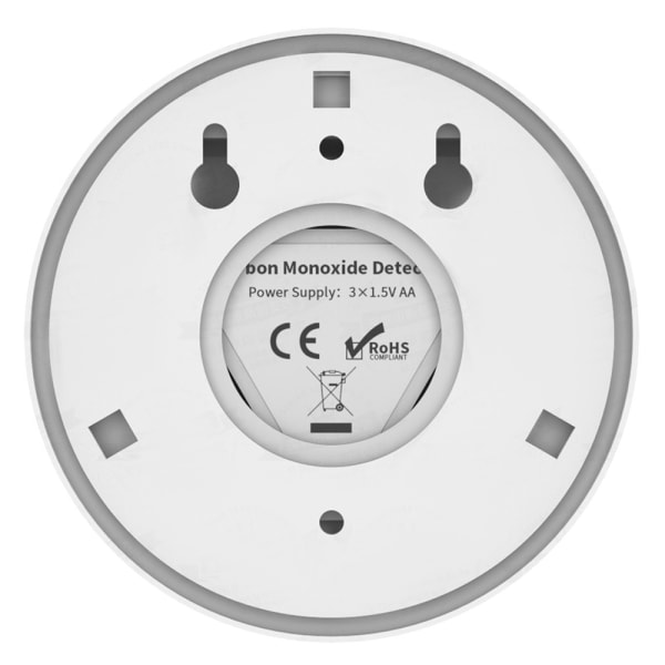 CO-detektor Gasdetektering Digital display Väckarklocka Varning