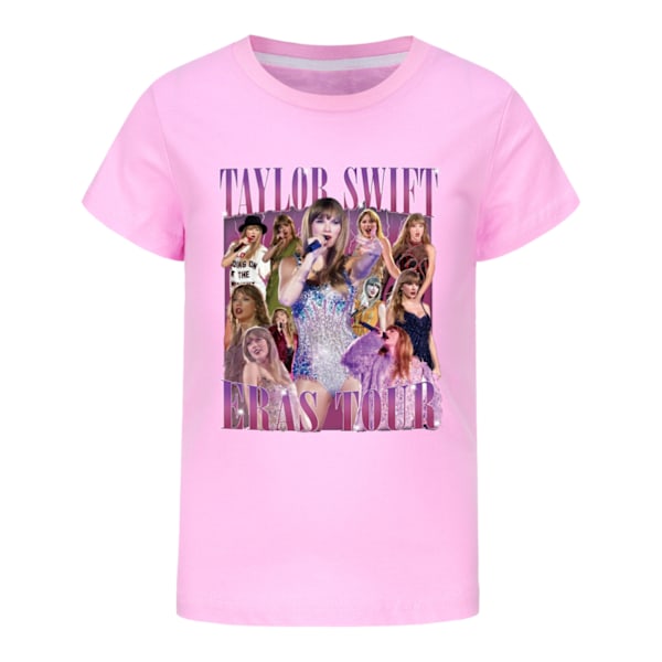 Taylor Swiftie Pojkar T-shirt Tecknade Toppar Tee Barn Pojkar Flickor T-shirts Barnkläder Sommar Kortärmad Pink 120cm