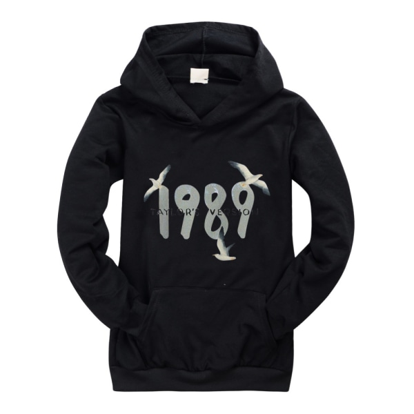 Taylor Version printed hoodie höst och vinter Casual barntröja Black 140cm