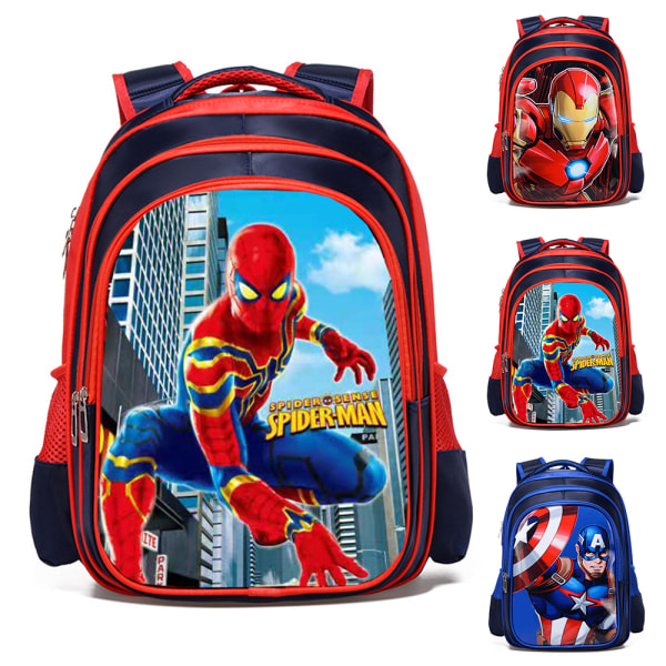 Barn Pojkar Ryggsäck Spider-man Iron-man Primary School Bag Iron Man