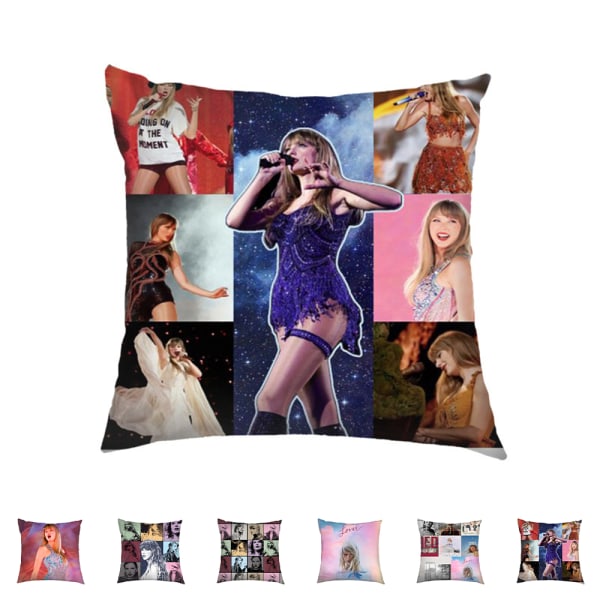 Taylor Swift Kudde Sångare Örngott Heminredning 45 x 45 cm Örngott D 45*45cm