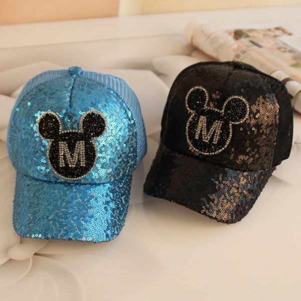 Barn Sequin Mickey Mesh Cap Baseball Cap Hip Hop Cap black