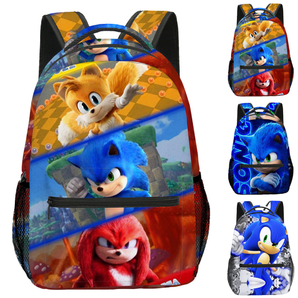 Sonic ryggsäck småbarn karaktär ryggsäck skolmatsäck B
