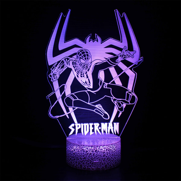 LED Sovrum Touch Bordslampa Spiderman Nattlampa Barn Present E