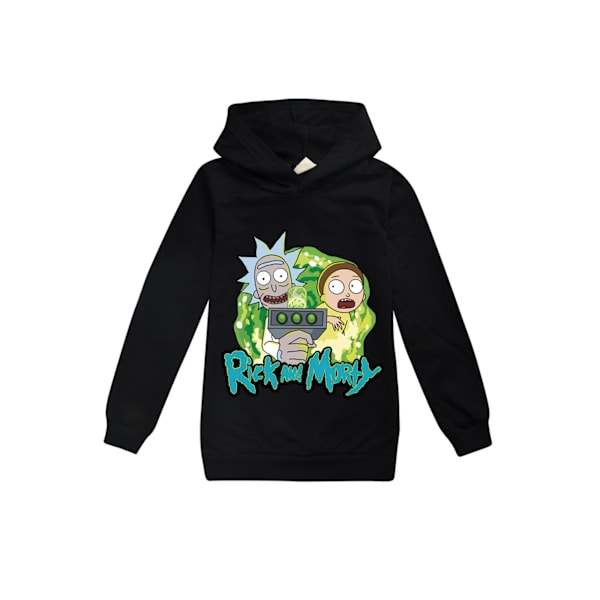 Kid Rick and Morty Hoodie Sweatshirt Långärmad Jumper Pullover 150cm